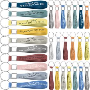 36-Pack Appreciation Keychains – Thank You Gifts for Employees,Volunteers, Coworkers – Bulk Keychains