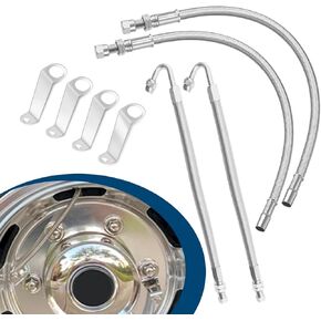 Double Tires Air Inflation Kit, Valve Stem Extension, Valve Stem Extenders, Dual Tire Air Inflation Kit, Tire Valve Extension Tube Kit for Tire Inspection, Easy Connecting to Tire Valves and Equipment
