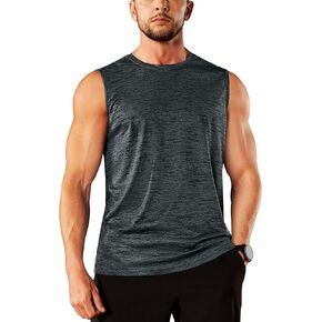 TACVASEN Men's Sleeveless Shirt Workout Muscle Tank Top Quick Dry Polyester Trainning Basketball
