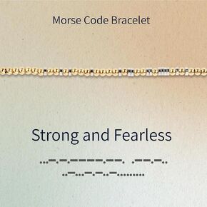 Morse Code Bracelet for Women – Sister Birthday Gifts, Sister Gifts, Cool Gifts for Sister Birthday, 18K Gold Plated, Triple-Layered Finish, Size 6-8 Inch