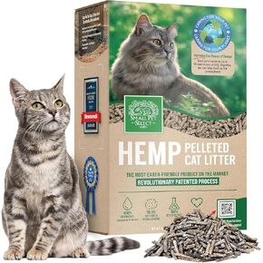 Small Pet Select - Hemp Pelleted Cat Litter, Biodegradable Kitty Litter, Eco Friendly Odor Control for a Fresh Litter Box, 20 lb