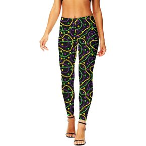 AOBUTE Women's Valentine Day Leggings Heart Printed Mardi Gras Legging Tights