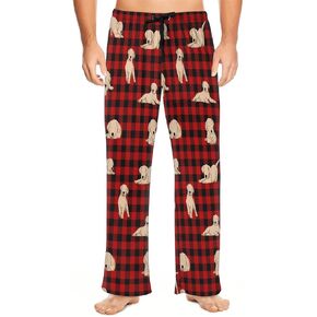 Mens Pajama Pants Soft Cotton Men's Pajama Bottoms with Pockets Lightweight Sleep Lounge Pants for Men