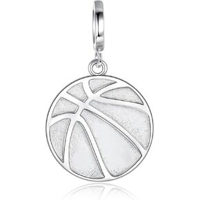 Sterling Silver Sport Ball Charms for Bracelet or Necklace: Football Basketball Tennis Baseball Sport Ball Dangle Pendant Bead Charms for Bracelet Necklace Birthday Mothers Day Personalized Jewelry Gift for Women Sport Lovers Fans in Kuwait