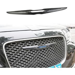 Crosselec Carbon fiber look Front Bumper Grill Grille Cover Molding Trim For 2015-2021 Chrysler 300