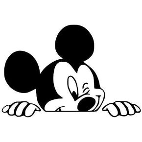 Peeking Disney Mickey Mouse Sticker Graphic - Sticker Decal