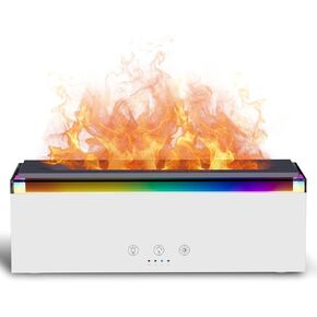 Aromatherapy Essential Oil Diffuser for Home: Mist Aroma - Flame 17 Modes RGB Ambient Lights 200ml Touch Button for Large Room