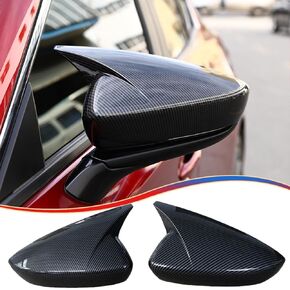 2PCS New Rear View Mirror Outside Housing Wing Mirror Cover Cap Trim for MAZDA 3 2019-2025- ABS Carbon Fiber Sport Interior Accessories(NOT FIT Hatchback Model)