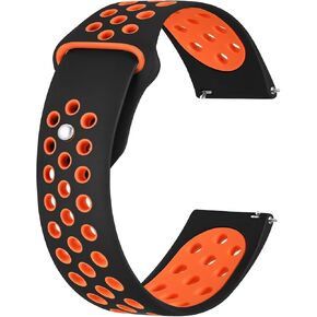 BISONSTRAP 20mm 22mm Watch Bands for Men and Women, Ventilated Silicone Watch Straps, Quick Release Sport Loop Band