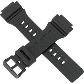 Replacement PU Rubber Black Resin Watch Band Strap Fits MCW-200H / MCW-200H-1AV MCW-200H-2AV / MCW-200H-9AV / MCW200H / MCW 200H And Many More