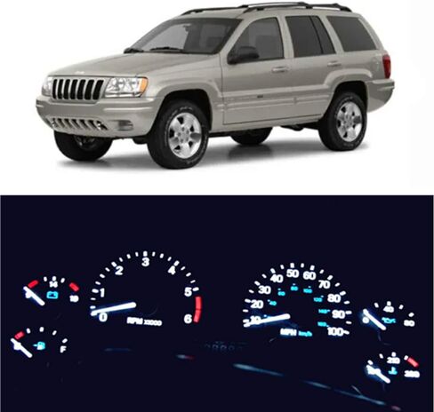 WLJH Super Bright White Dash Cluster Instrument Panel Gauge Bulb Lights Led Package Kits for Jeep Grand Cherokee ZJ 1999-2004, Pack of 6 in Saudi Arabia