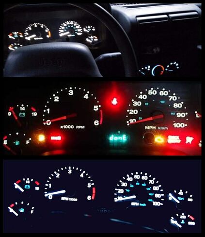WLJH Super Bright White Dash Cluster Instrument Panel Gauge Bulb Lights Led Package Kits for Jeep Grand Cherokee ZJ 1999-2004, Pack of 6 in Saudi Arabia