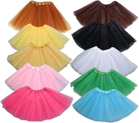 3 Layered Tutus for Girls,Tulle Tutu Skirts 3-8 Year Little Girls, Birthday Dance Halloween Cosplay Party in Kuwait