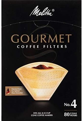 Melitta #4 Pour-Over Cone Coffee Filters, Beige, 80 Count (Pack of 6) 480 Total Filters Count in Saudi Arabia