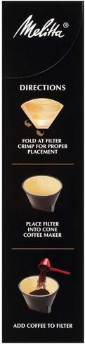 Melitta #4 Pour-Over Cone Coffee Filters, Beige, 80 Count (Pack of 6) 480 Total Filters Count in Saudi Arabia