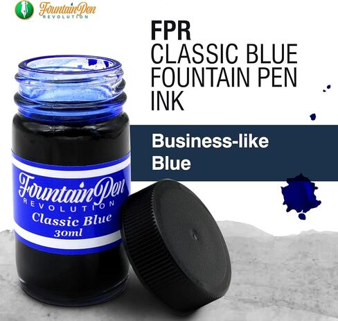 FPR Classic Blue Fountain Pen Ink - 30 ml Saturated Blue Ink Bottle for Smooth, Effortless Writing - Professional/Daily Use Refill Ink for Fountain Pen - Premium Stationery Supplies in Saudi Arabia