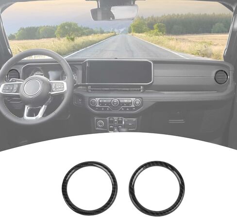 for 2024 Jeep JL Dash Air AC Vent Cover Trim Ring Red for 2024 Jeep Wrangler JL JLU & Gladiator JT Red Interior Accessories 2pcs in Kuwait