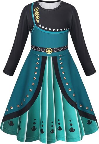 AmzBarley Princess Nightgown Girls Nightgowns for Toddler Kids Princess Pajamas Sleepwear Long Sleeve Nightie Nightdress in Saudi Arabia