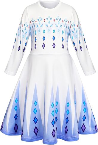 AmzBarley Princess Nightgown Girls Nightgowns for Toddler Kids Princess Pajamas Sleepwear Long Sleeve Nightie Nightdress in Saudi Arabia