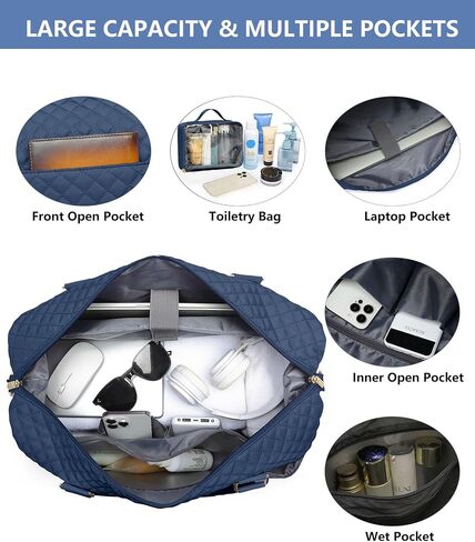 Women Weekender Travel Duffle Bags: Duffel Overnight Bag with Shoe Compartment Large Carry on Tote Bag Toiletry Bag Weekend Yoga Gym Bags with Wet Pocket Hospital Bags for Labor and Delivery Black in Kuwait