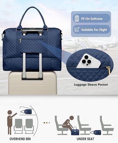 Women Weekender Travel Duffle Bags: Duffel Overnight Bag with Shoe Compartment Large Carry on Tote Bag Toiletry Bag Weekend Yoga Gym Bags with Wet Pocket Hospital Bags for Labor and Delivery Black in Kuwait