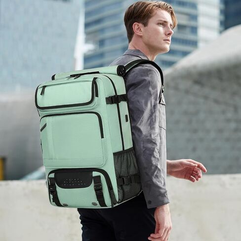 Carry on Travel Backpack for Men Airline Approved Duffle Backpack Convertible Nylon Luggage Bag Dark Green in Kuwait