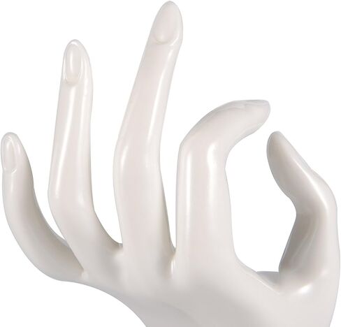 ChezMax Jewery Display Hand Ring Holder - Jewelry Organizer Stand, Necklace Stand, Preppy Jewelry Holder, Aesthetic Room Decor, White Cute Y2k Room Decor for Women in Kuwait