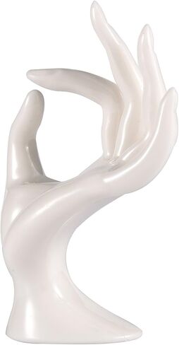 ChezMax Jewery Display Hand Ring Holder - Jewelry Organizer Stand, Necklace Stand, Preppy Jewelry Holder, Aesthetic Room Decor, White Cute Y2k Room Decor for Women in Kuwait