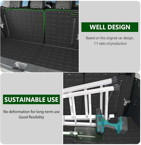 حصيرة أرضية البضائع متوافقة مع 2022 2023 2024 نيسان باثفايندر TPE مادة مسند الظهر استبدال حصيرة لملحقات نيسان باثفايندر 2022-2024 (حصيرة البضائع مع حصيرة مسند الظهر + حصيرة الأرضية) in Kuwait