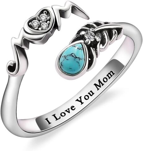 Sterling Silver Leaf Ring for Women Mother Rings Jewelry Gifts in Saudi Arabia
