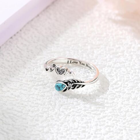 Sterling Silver Leaf Ring for Women Mother Rings Jewelry Gifts in Saudi Arabia