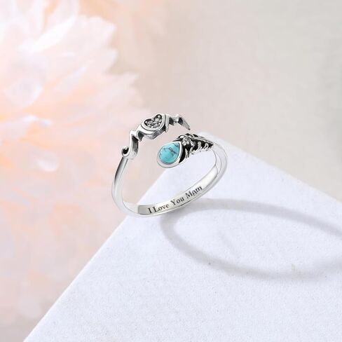 Sterling Silver Leaf Ring for Women Mother Rings Jewelry Gifts in Saudi Arabia