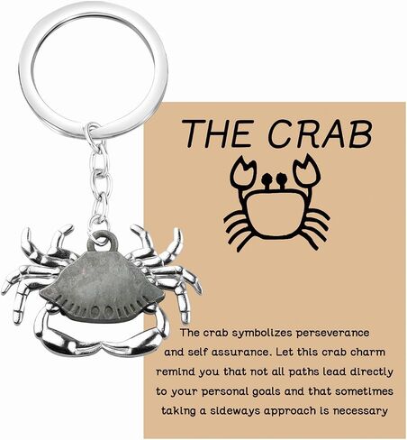 MAOFAED Crab Keychain Crab Motivational Quote The Crab Symbolizes Perseverance And Self Assurance in Kuwait