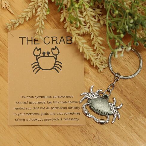 MAOFAED Crab Keychain Crab Motivational Quote The Crab Symbolizes Perseverance And Self Assurance in Kuwait