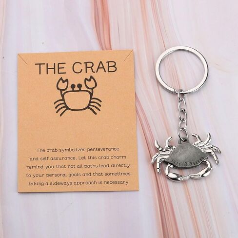 MAOFAED Crab Keychain Crab Motivational Quote The Crab Symbolizes Perseverance And Self Assurance in Kuwait