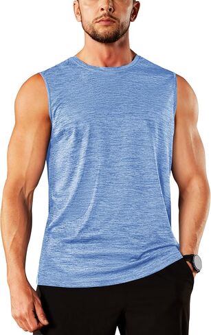 TACVASEN Men's Sleeveless Shirt Workout Muscle Tank Top Quick Dry Polyester Trainning Basketball in Saudi Arabia