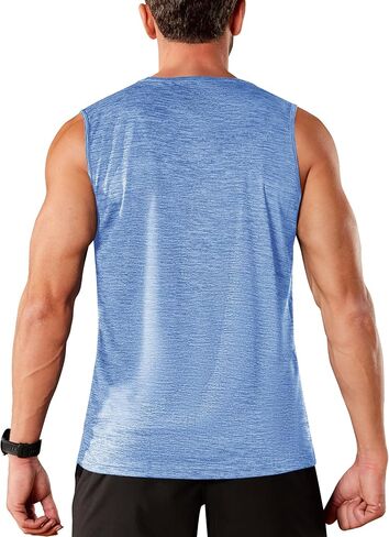 TACVASEN Men's Sleeveless Shirt Workout Muscle Tank Top Quick Dry Polyester Trainning Basketball in Saudi Arabia