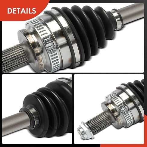 مجموعة عمود المحور A-Premium CV متوافقة مع BMW E46 Series 325i 2004-2005 2.5L، 325xi 2001-2005 2.5L، 330Ci/330i/330xi 2001-2005 3.0L، جانب السائق الأيسر الخلفي، استبدال # 18-341171، 33217504521 in Saudi Arabia