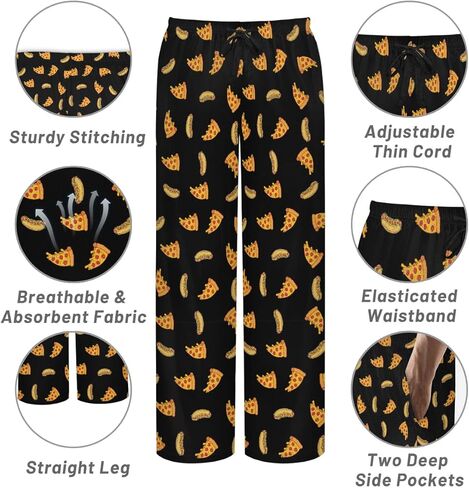 Mens Pajama Pants Soft Cotton Men's Pajama Bottoms with Pockets Lightweight Sleep Lounge Pants for Men in Kuwait