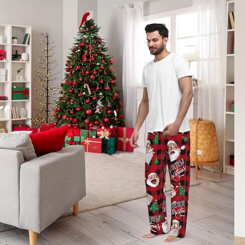 Mens Pajama Pants for Men, Men's Sleep Lounge Pants Bottoms with Pockets，Funny Pjs Sleepwear Gifts for Men in Saudi Arabia
