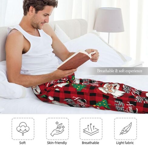 Mens Pajama Pants for Men, Men's Sleep Lounge Pants Bottoms with Pockets，Funny Pjs Sleepwear Gifts for Men in Saudi Arabia
