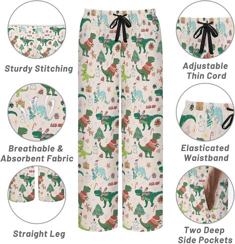 Mens Pajama Pants Soft Cotton Men's Pajama Bottoms with Pockets Lightweight Sleep Lounge Pants for Men in Kuwait