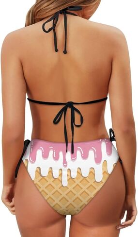 JEOCODY Womens Sexy Thong Bikini Swimsuits String Push Up Padded Bathing Suit in Saudi Arabia