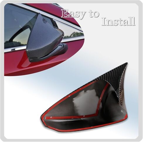 2PCS New Rear View Mirror Outside Housing Wing Mirror Cover Cap Trim for MAZDA 3 2019-2025- ABS Carbon Fiber Sport Interior Accessories(NOT FIT Hatchback Model) in Saudi Arabia