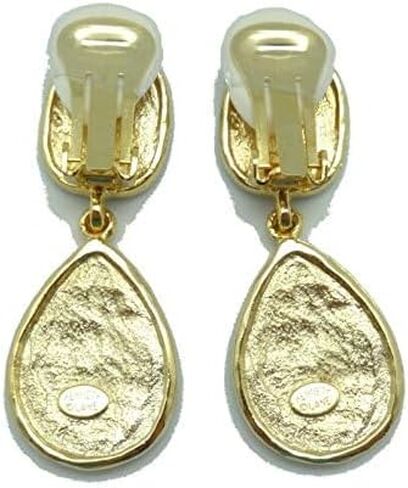 Kenneth Jay Lane Turquoise & Lapis Enamel Drop Clip Earrings in Kuwait