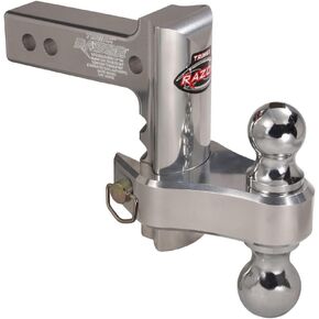 TRIMAX TRZ6ALRP 6" Aluminum Adjustable Hitch with Dual Hitch Ball and Receiver Adjustment Pin