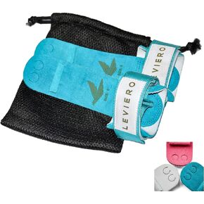 Gymnastics Grips Set, Grips for Gymnastics Girls, Dowel Grips with Soft Leather, Velcro Wrist Straps, and Adjustable Finger Holes, for All Ages