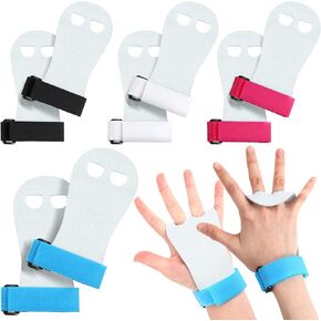 Junkin 4 Pairs Gymnastics Hand Grips, Gymnastics Palm Guard Protective Weight Gymnastics Stuff Bar Lifting Hand Grips Protectors Gymnastics Equipment Grips for Girls Boys Beginner Youth, 4 Colors