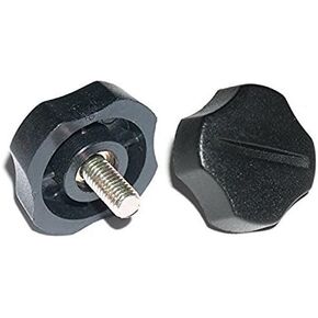 Workman KN-5P BLACK PLASTIC 5mm RADIO BRACKET KNOBS (2)