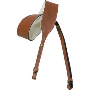 Levy's Leathers 2" Leather Banjo Strap with Sheepskin Backing; Black (PMB32-BLK)